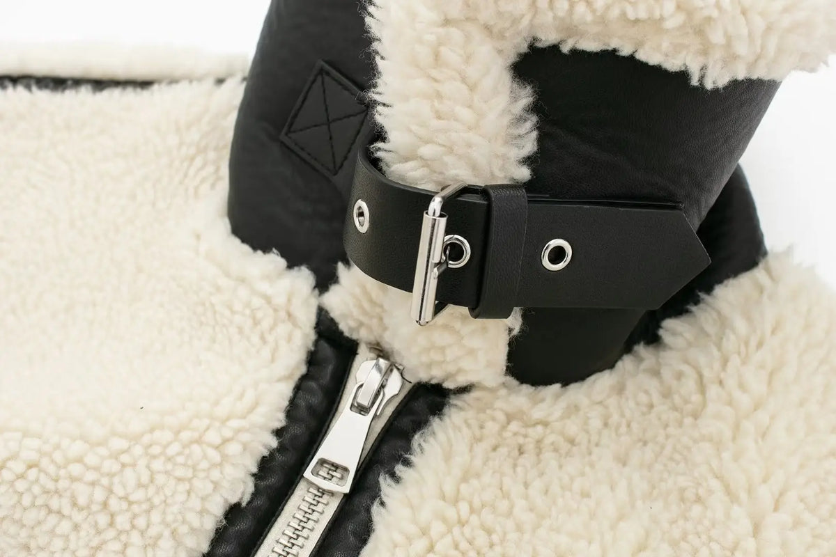 Veste ample effet peluche à bordures contrastées — Amielle Paris