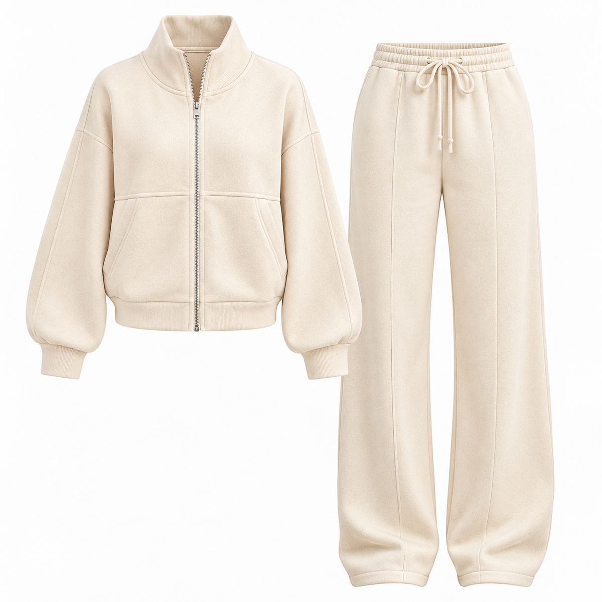 Isla | Ensemble pull et pantalon en maille côtelée — Amielle Paris