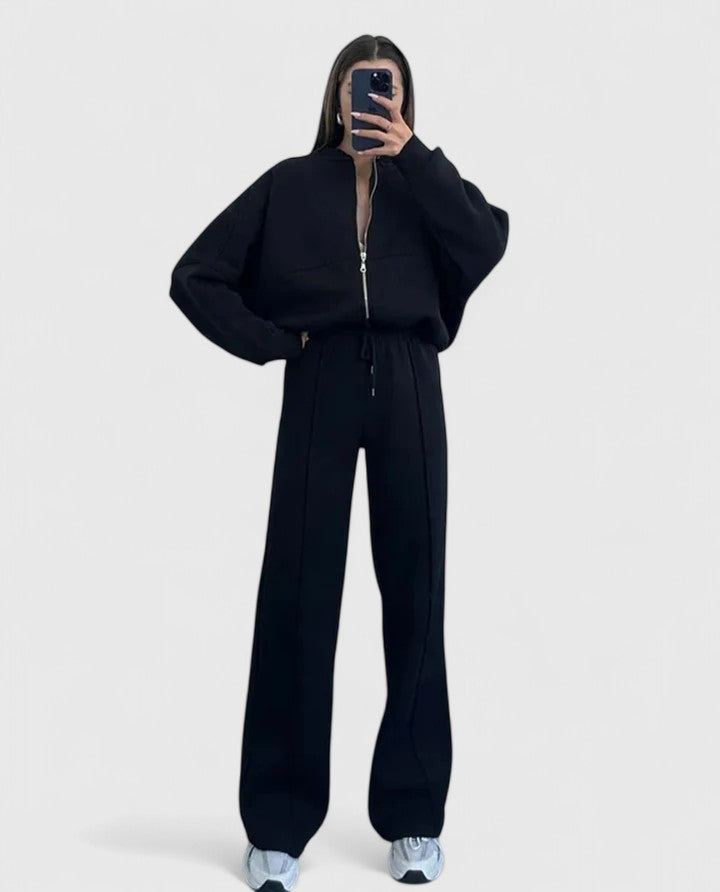 Isla | Ensemble pull et pantalon en maille côtelée — Amielle Paris