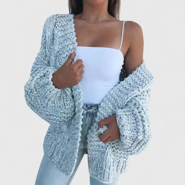 Matilda | Gilet ample en grosse maille — Amielle Paris