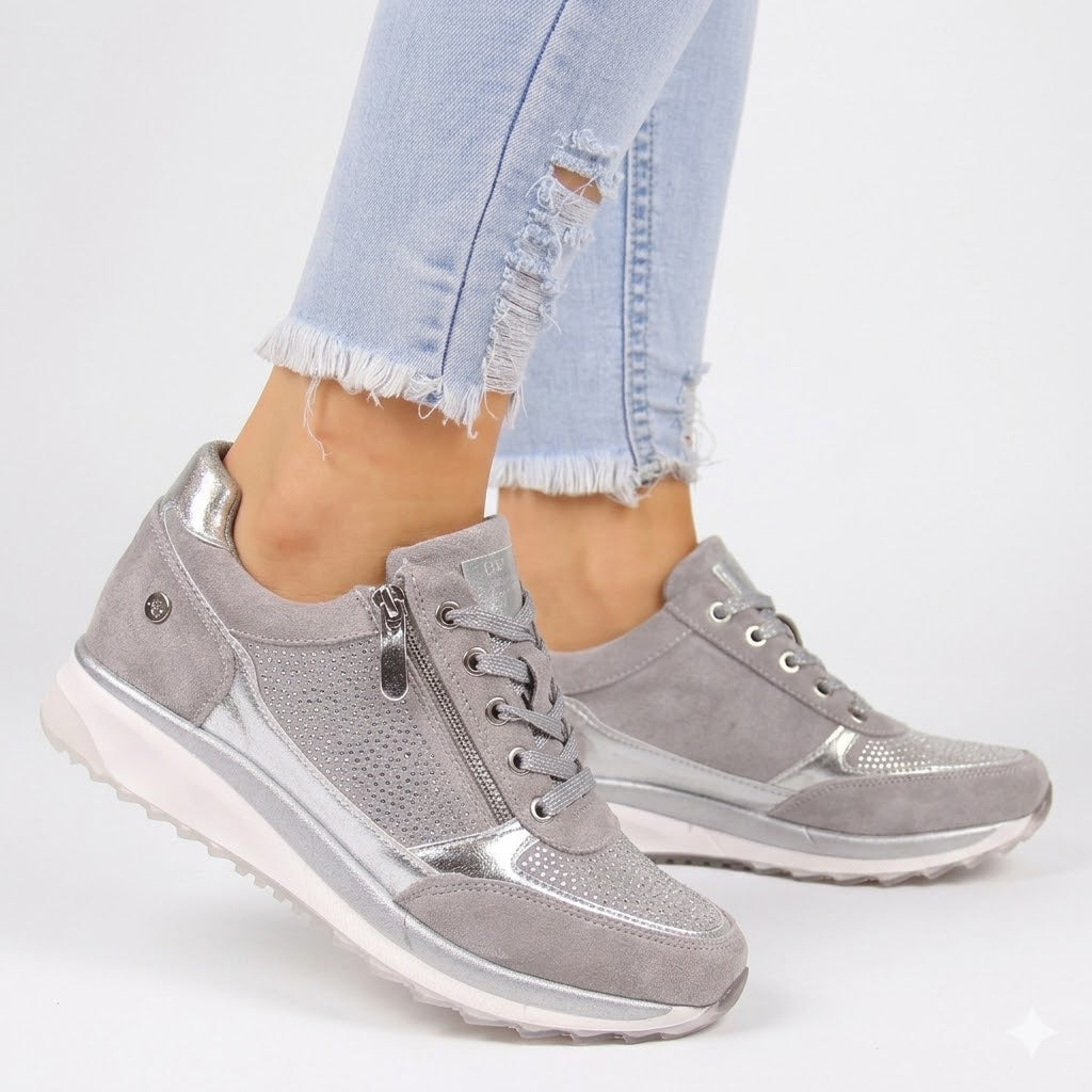 Camille | Baskets zippées à semelle plateforme — Amielle Paris