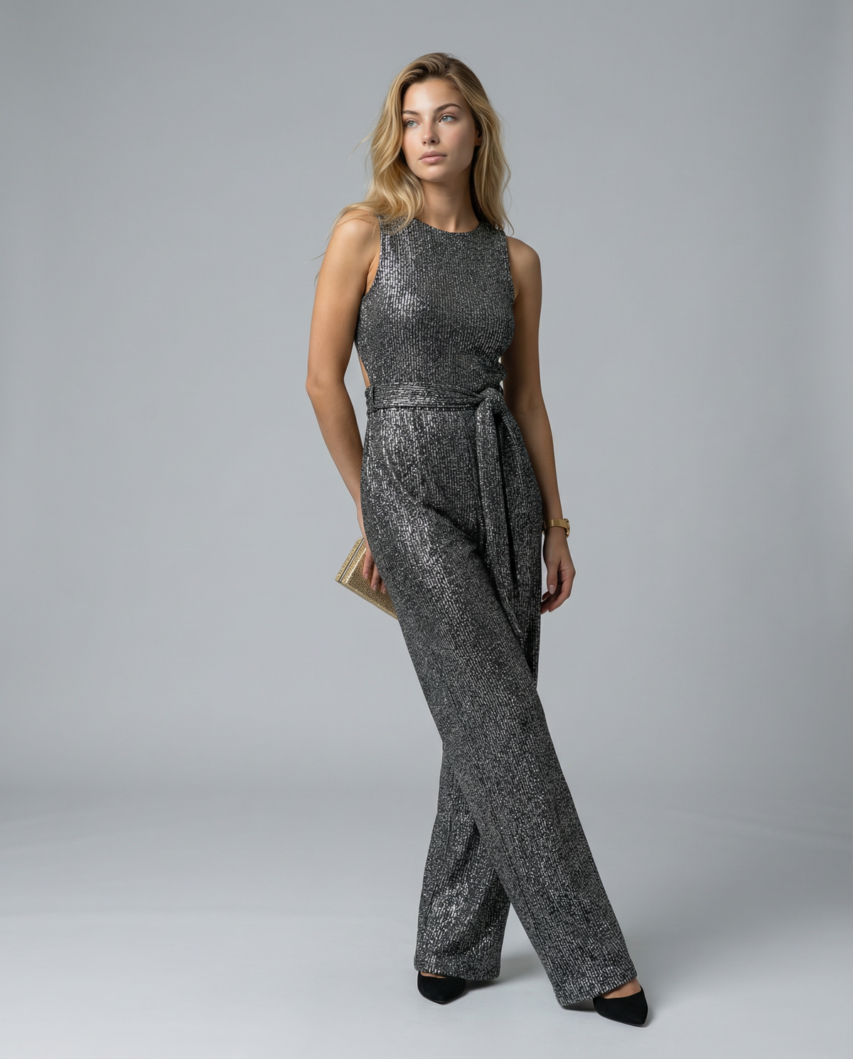 Georgiana | Combinaison large à sequins — Amielle Paris