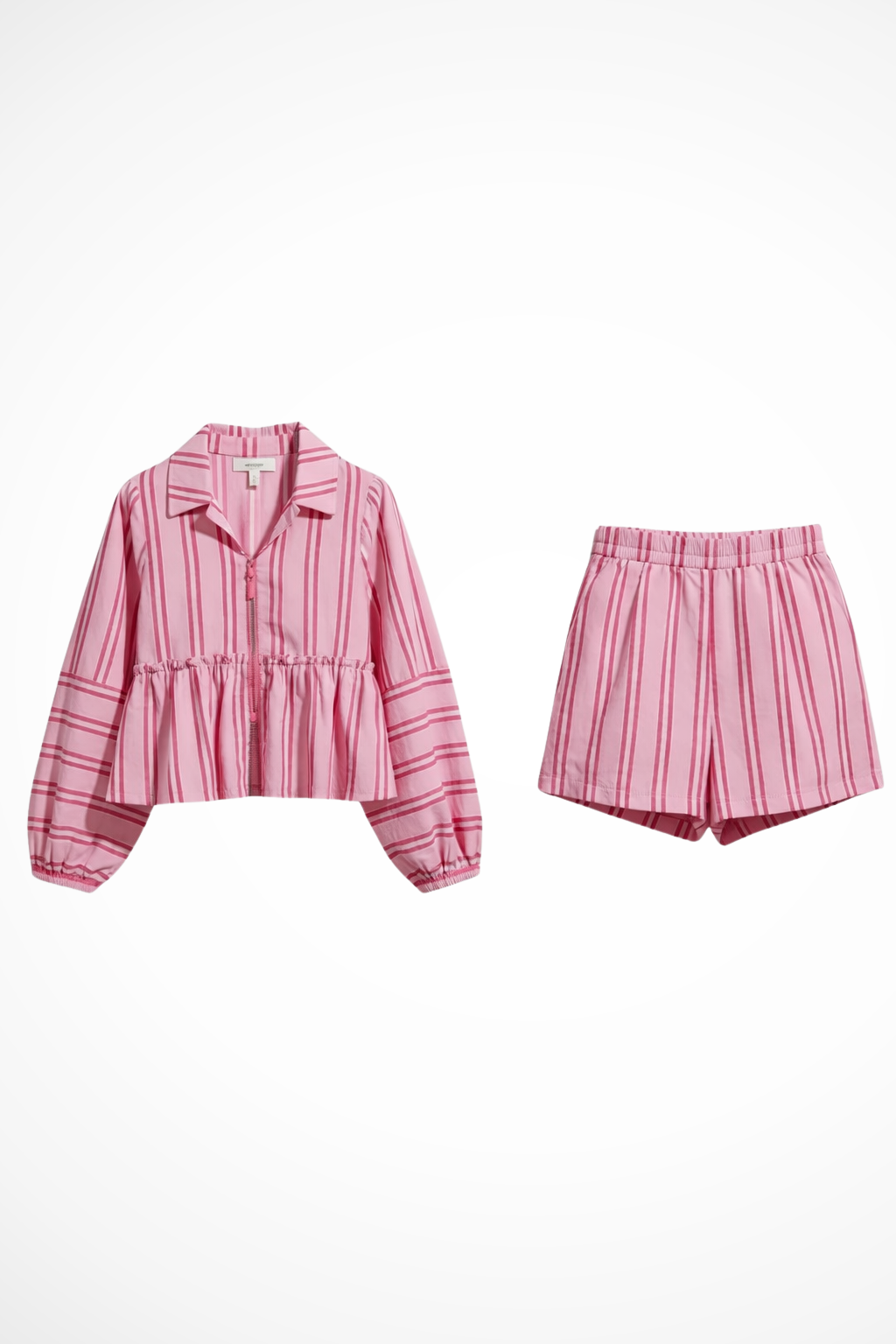Camille | Ensemble d’intérieur rayé avec haut et short — Amielle Paris