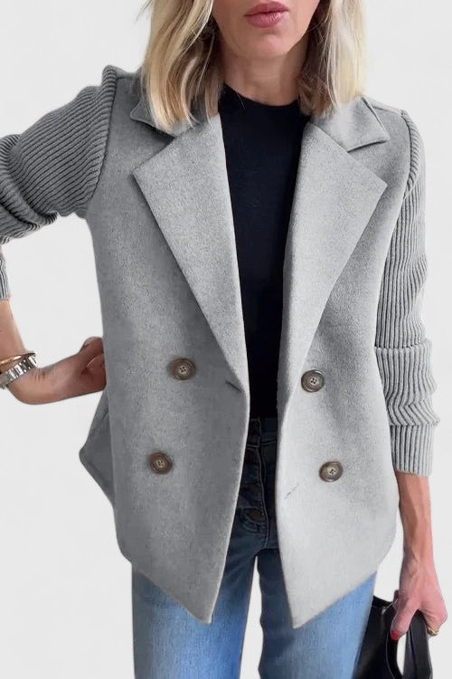 Blazer croisé à manches en maille — Amielle Paris