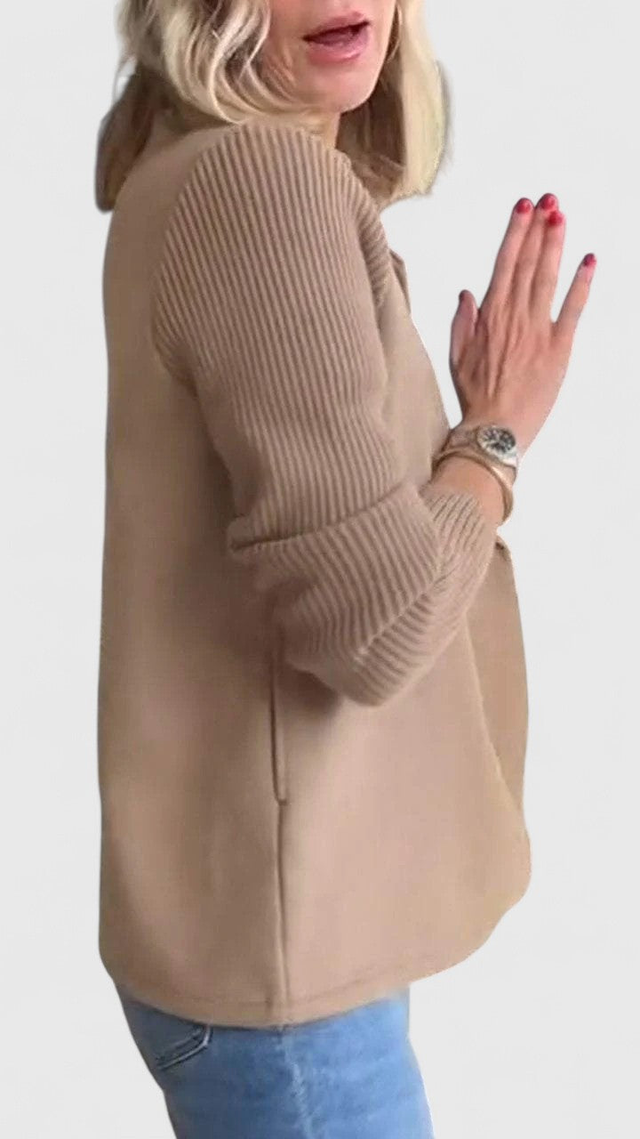 Blazer croisé à manches en maille — Amielle Paris