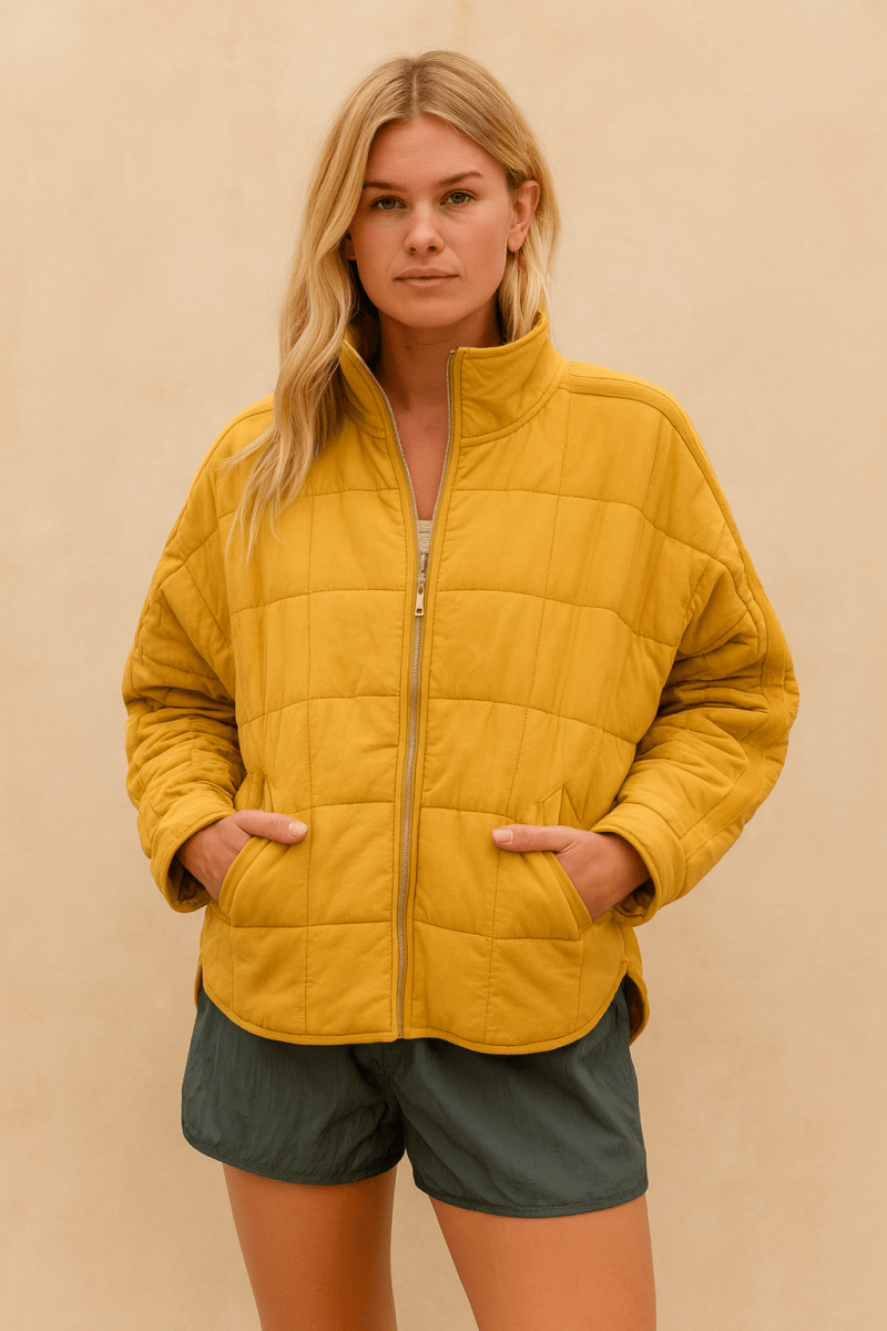 Emilia — Doudoune légère zippée à poches — Amielle Paris