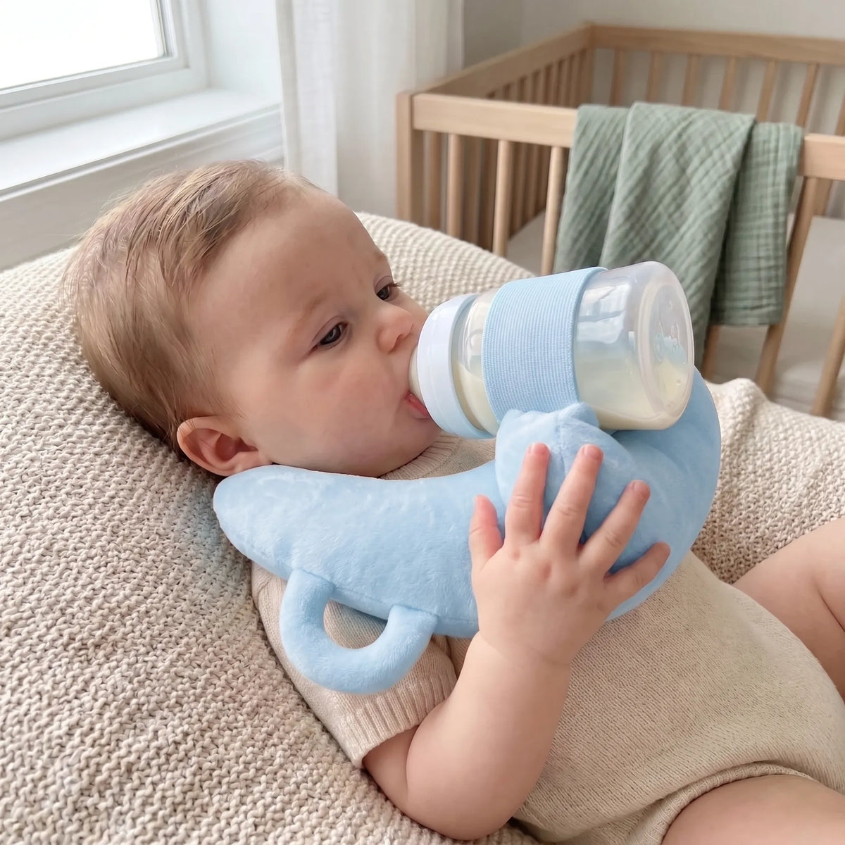 Coussin avec support réglable pour biberon — vue 14