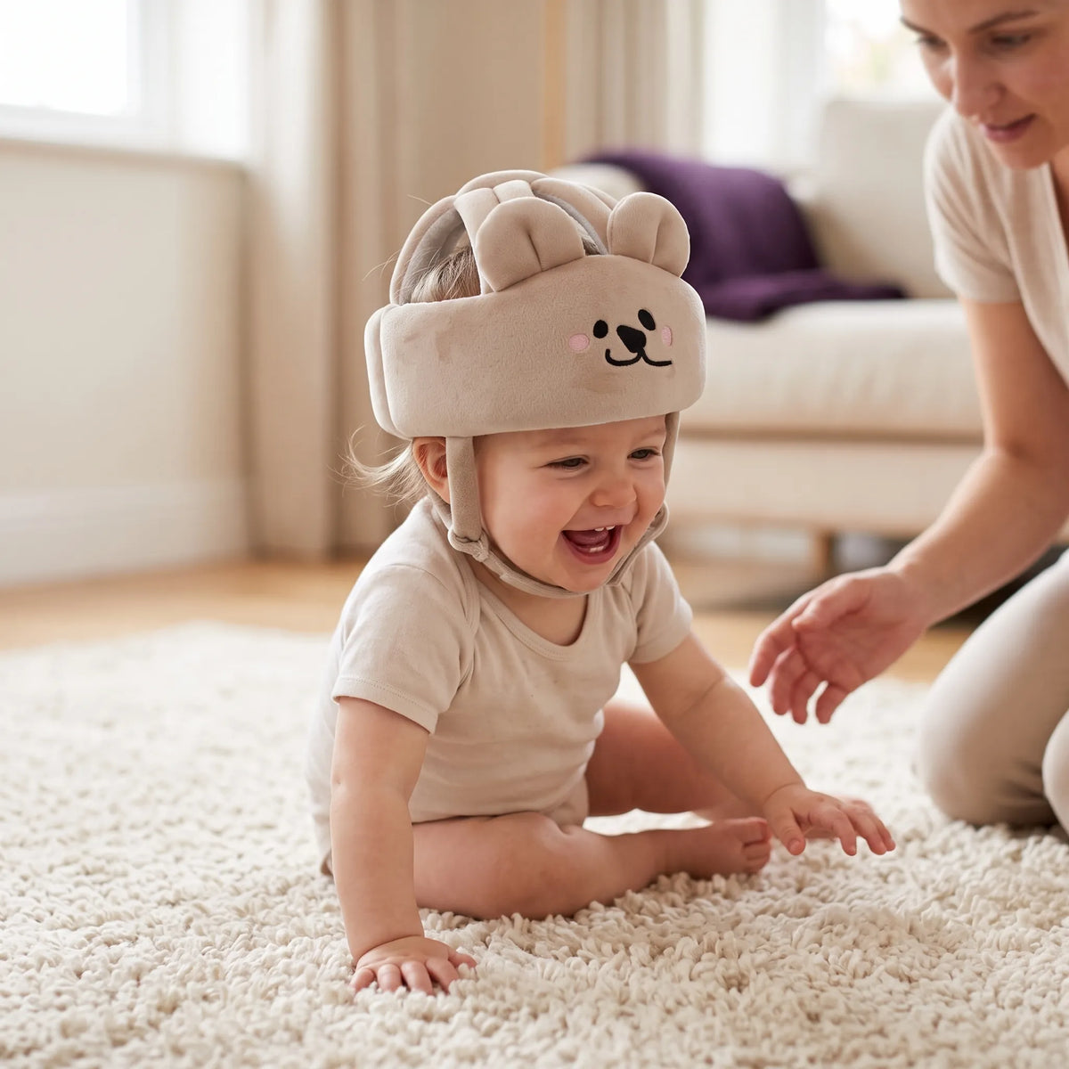 Casque bébé souple rembourré à réglage ajustable — vue 8