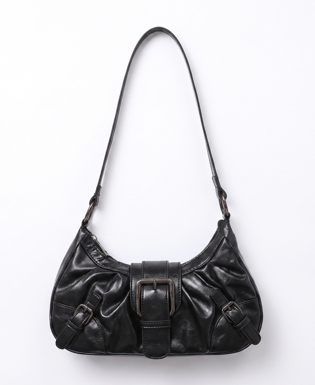 Simone — Sac baguette froncé à boucle — Amielle Paris