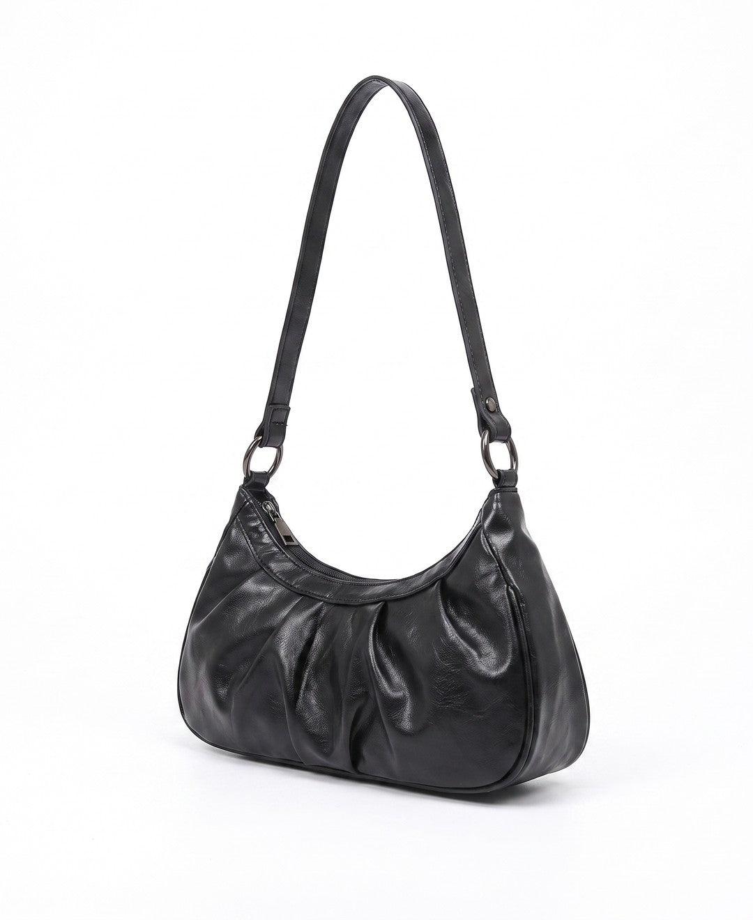Simone — Sac baguette froncé à boucle — Amielle Paris