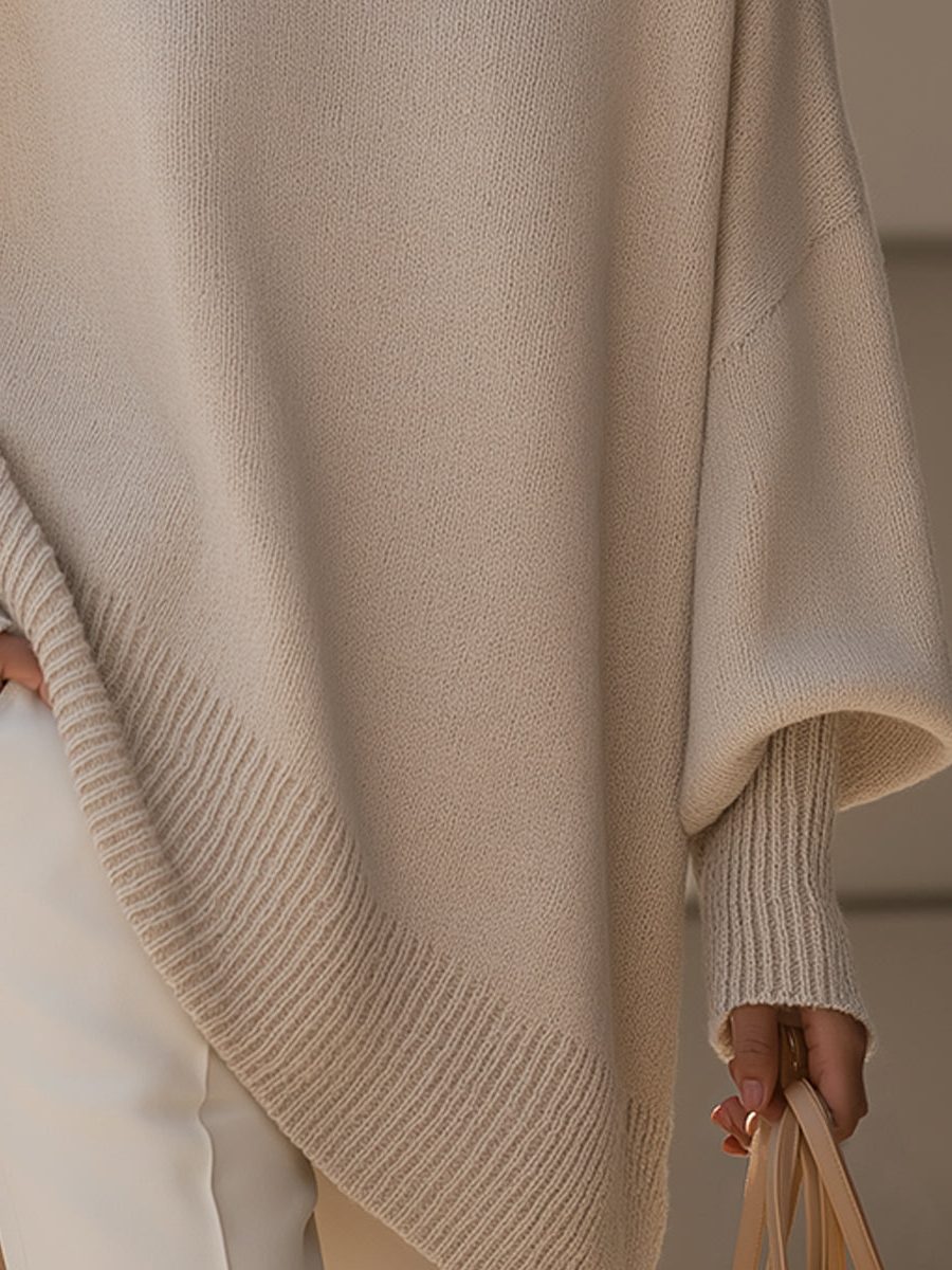 Pull poncho ample à manches chauve-souris — Amielle Paris