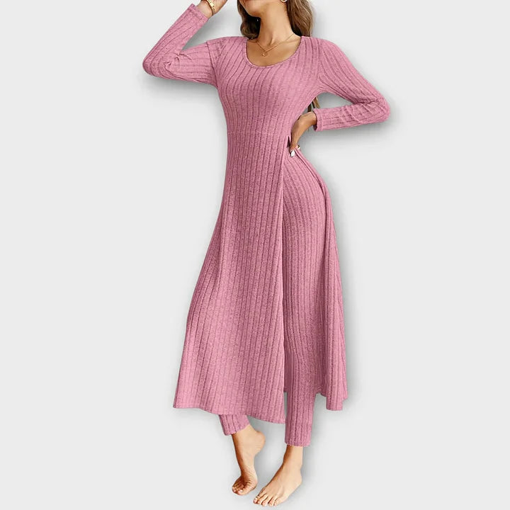 Bella — Ensemble robe côtelée et legging — Amielle Paris