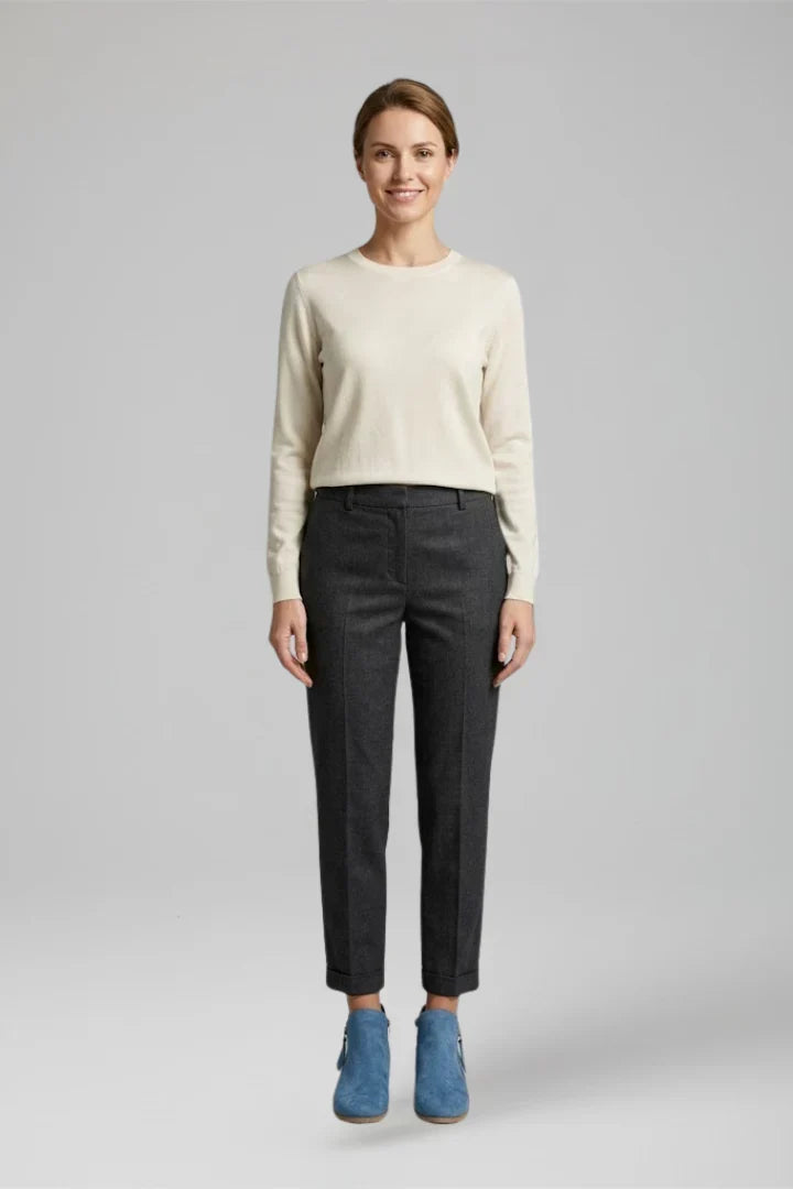 Bottines aspect daim à talon bloc et zip — Amielle Paris
