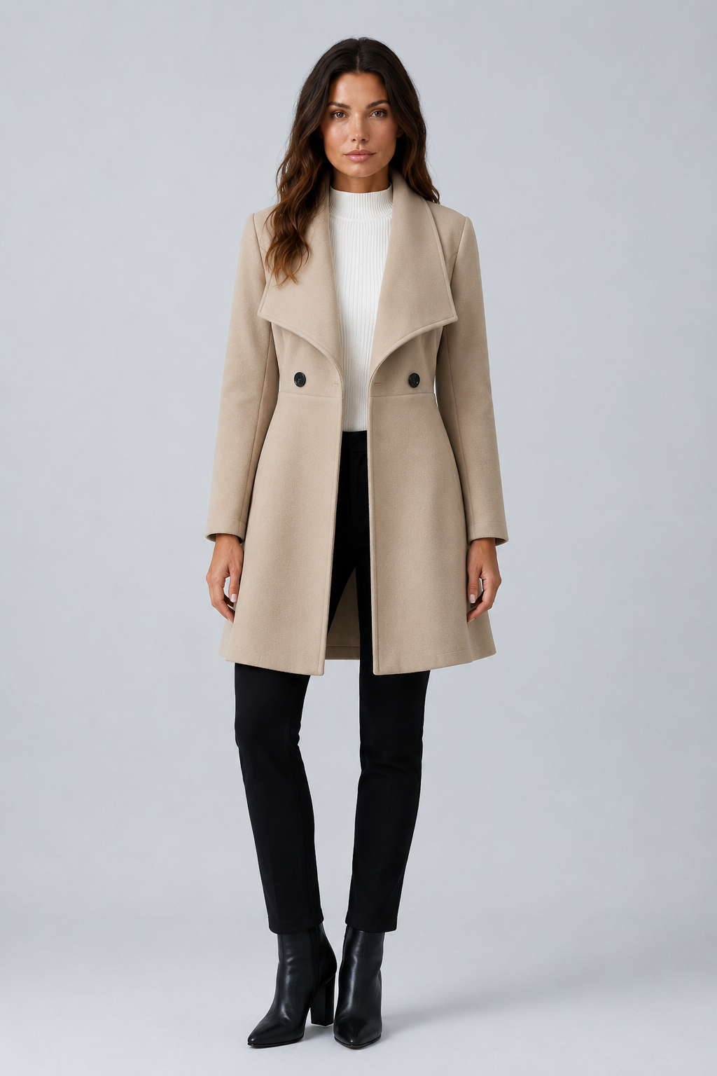 Manteau cintré à col châle — Gorginia — Amielle Paris