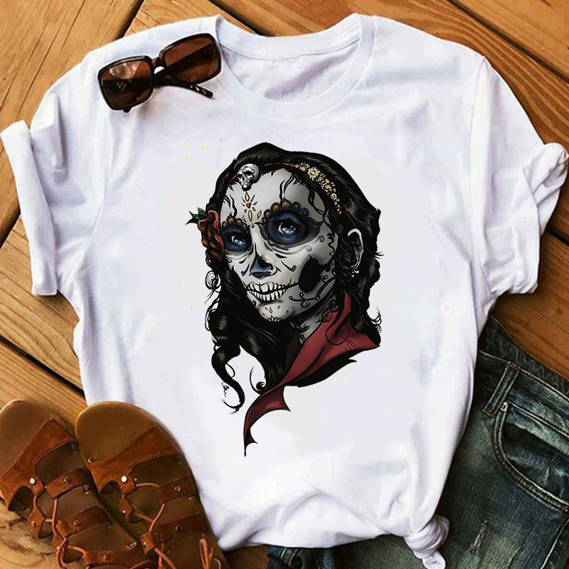 Bone Daddy — T-shirt Halloween tête de mort — vue 4