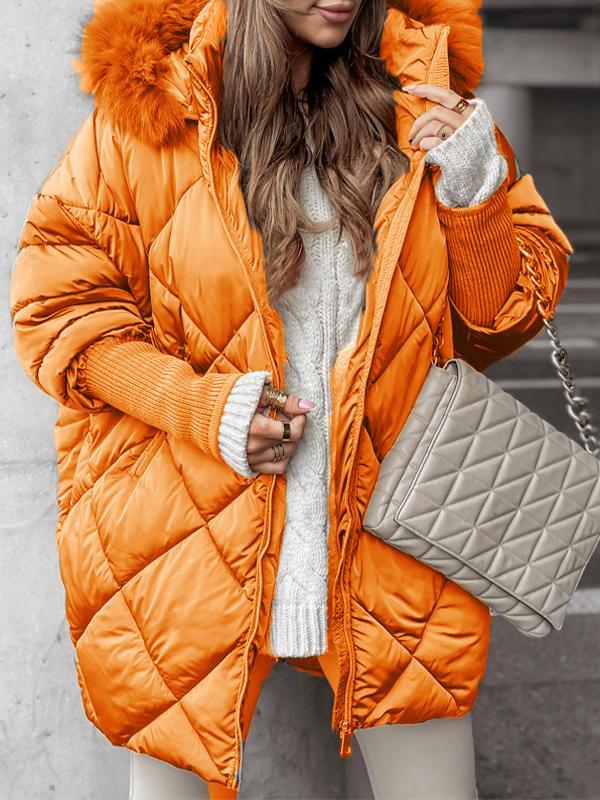 Elara — Veste ample matelassée en losanges — Amielle Paris