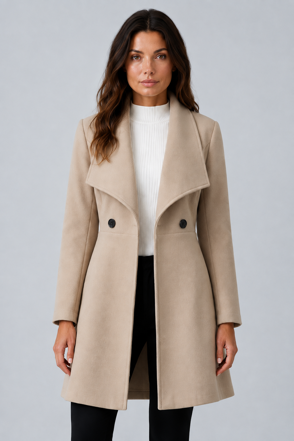 Manteau cintré à col châle — Gorginia — Amielle Paris