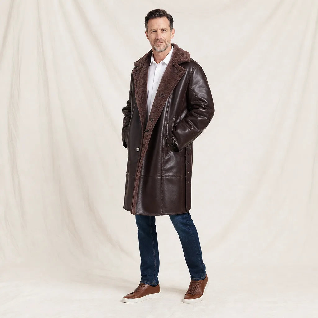 Clemens — Manteau long doublé pour homme — vue 2