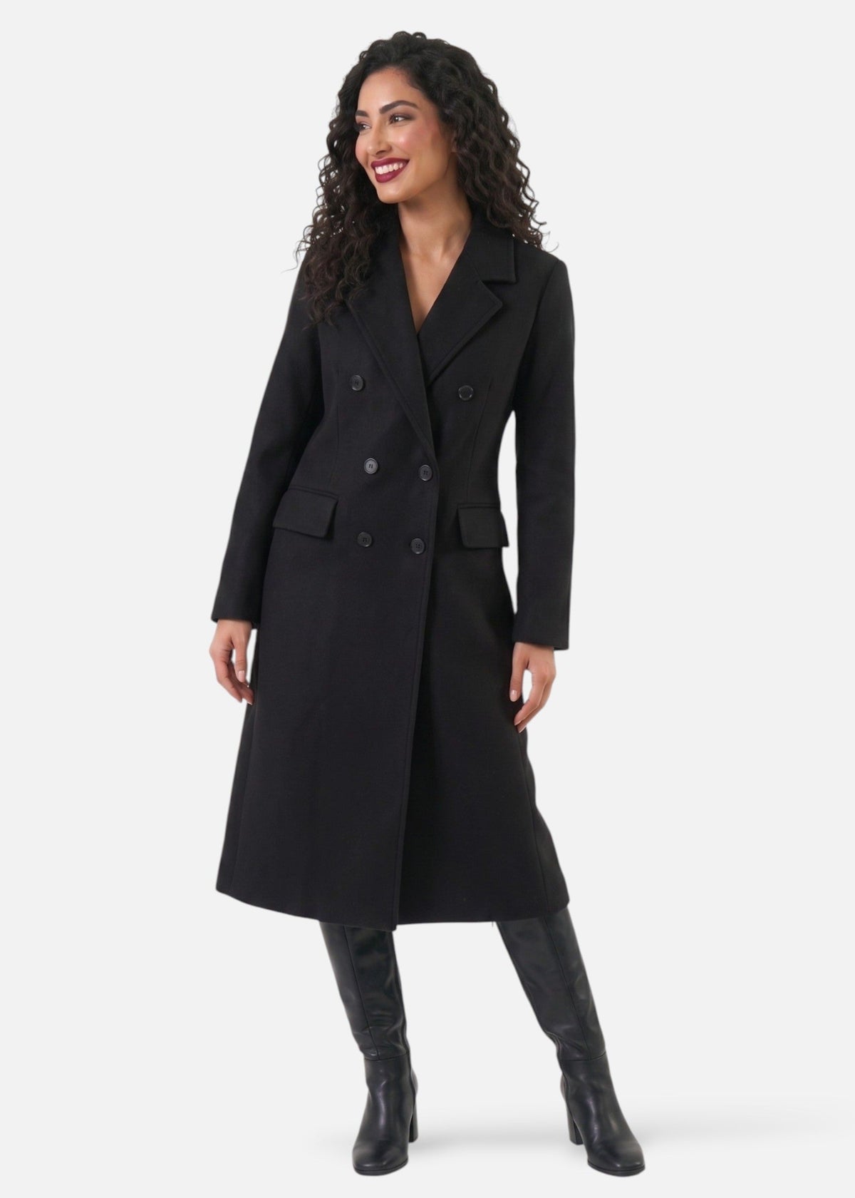 Manteau long croisé à six boutons — Amielle Paris