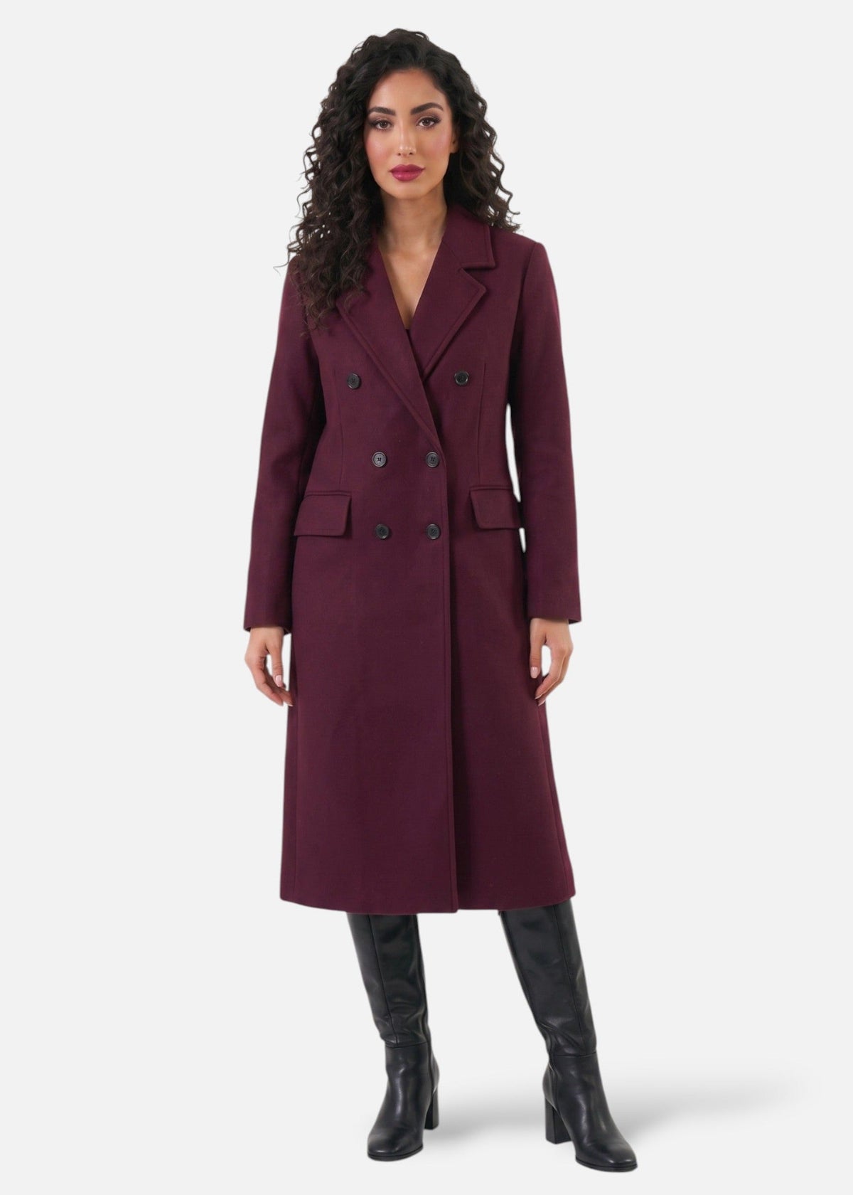 Manteau long croisé à six boutons — Amielle Paris