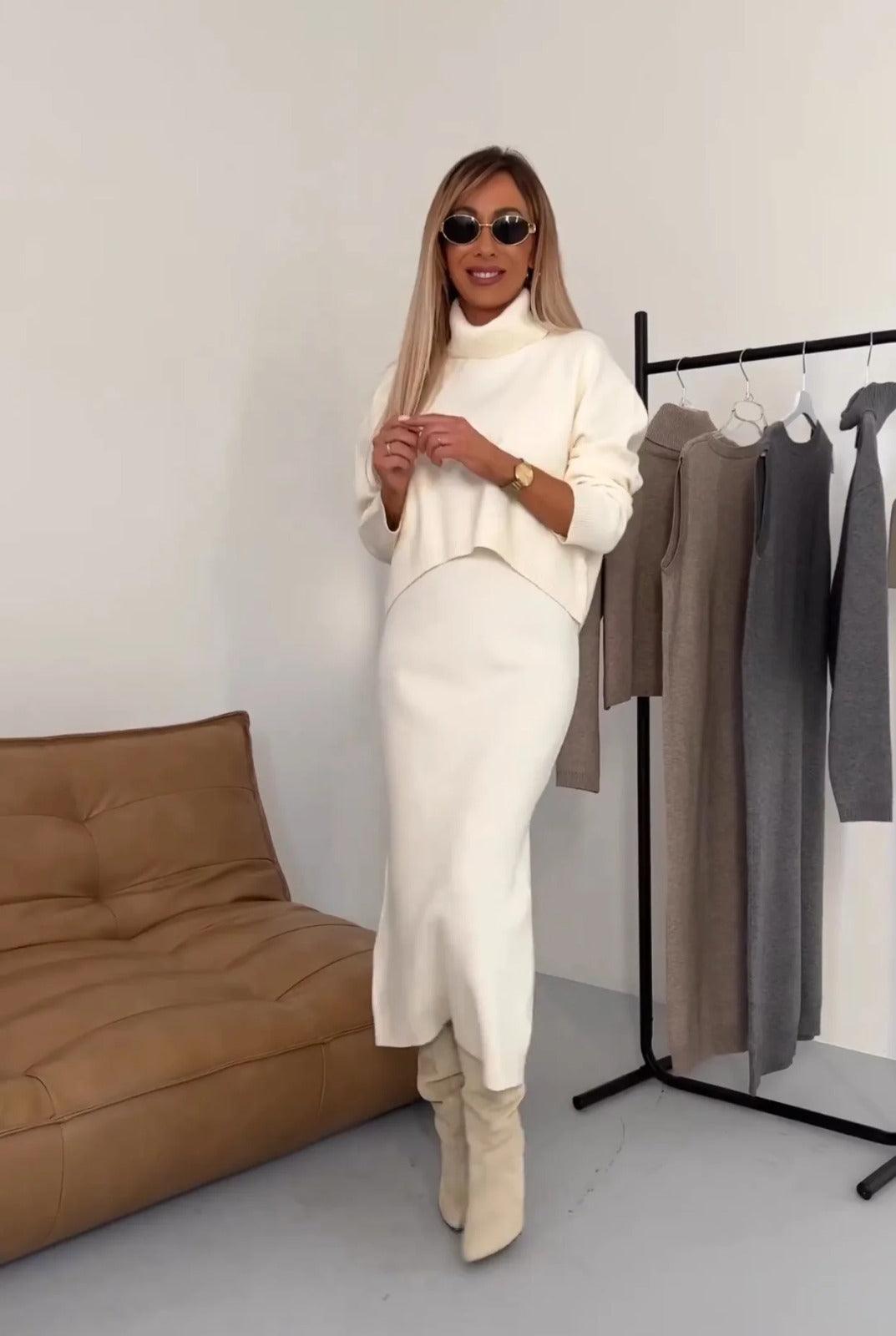 Camille — Ensemble robe longue et pull — Amielle Paris