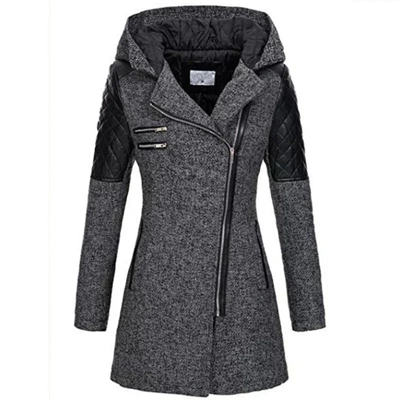 Eloisa — Manteau long à manches matelassées — Amielle Paris
