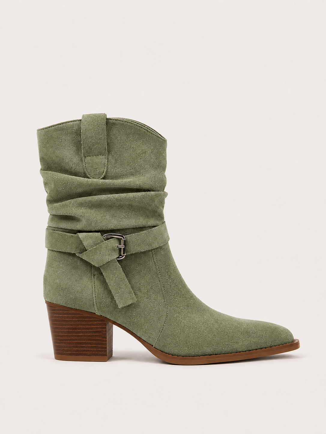 Bottines drapées à boucle Evira — Amielle Paris