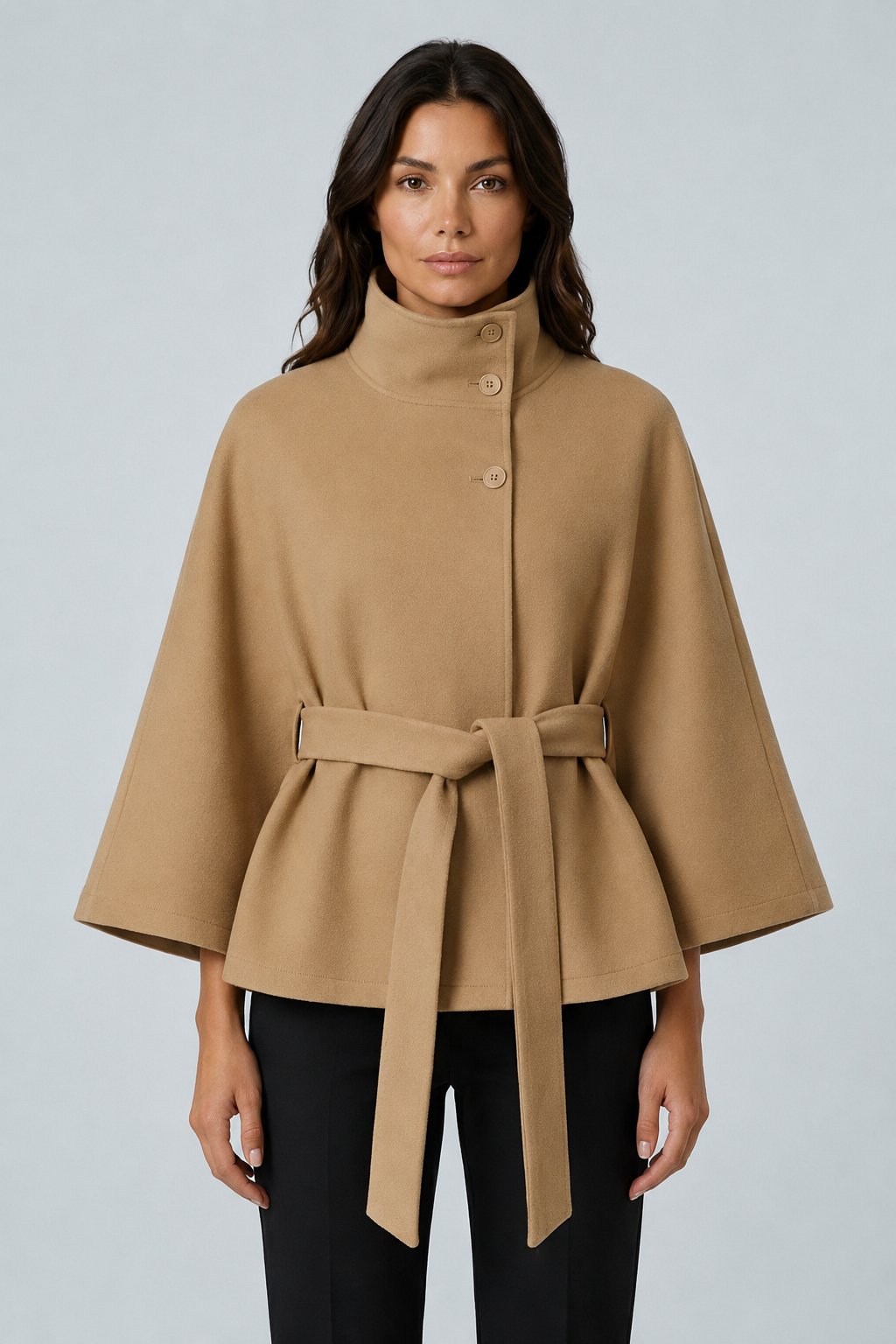 Manteau cape ceinturé — Ivana — Amielle Paris
