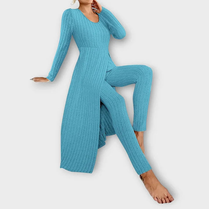 Bella — Ensemble robe côtelée et legging — Amielle Paris