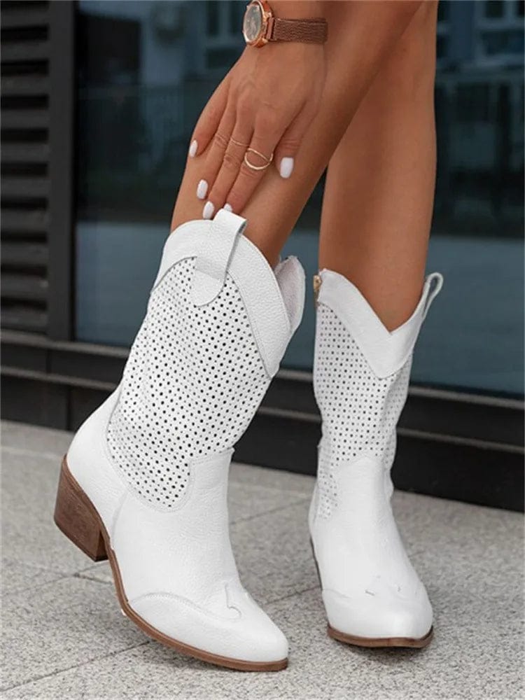 Bottes western à tige ajourée — Amielle Paris