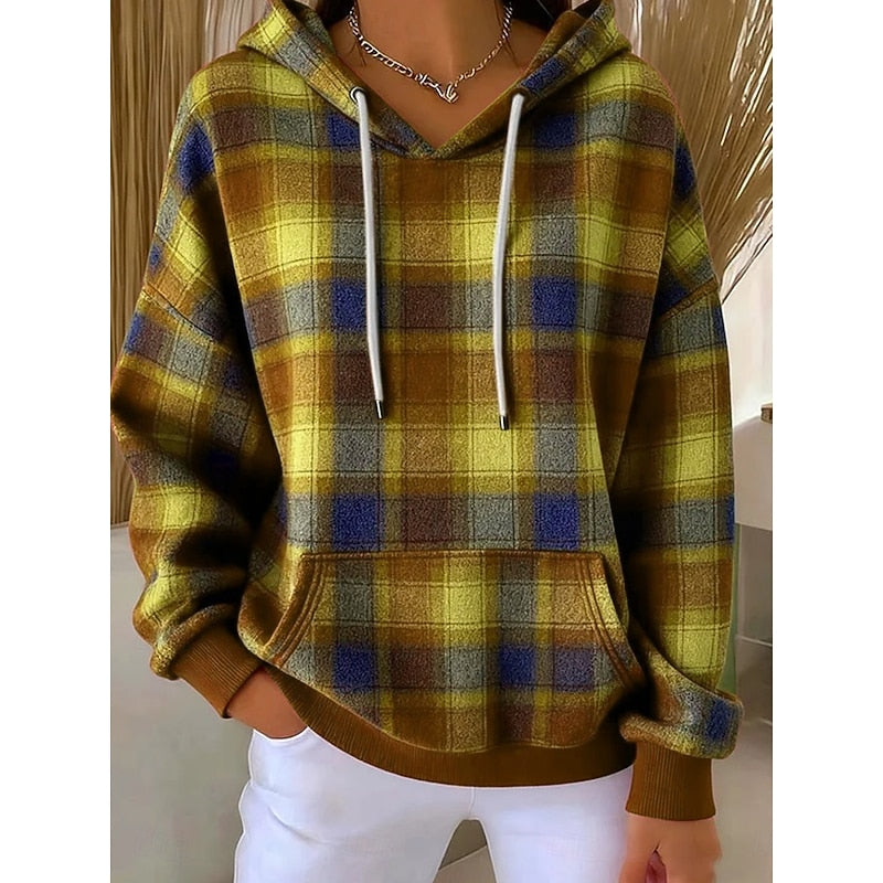Margaux | Sweat à capuche et carreaux — Amielle Paris