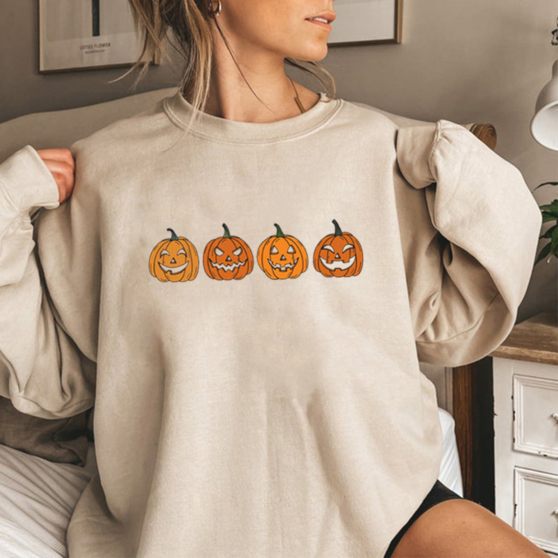 Trick & Treat — Sweat Halloween à citrouilles — vue 4