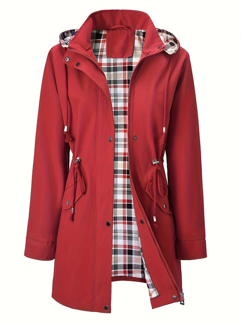 Parka à capuche et doublure à carreaux