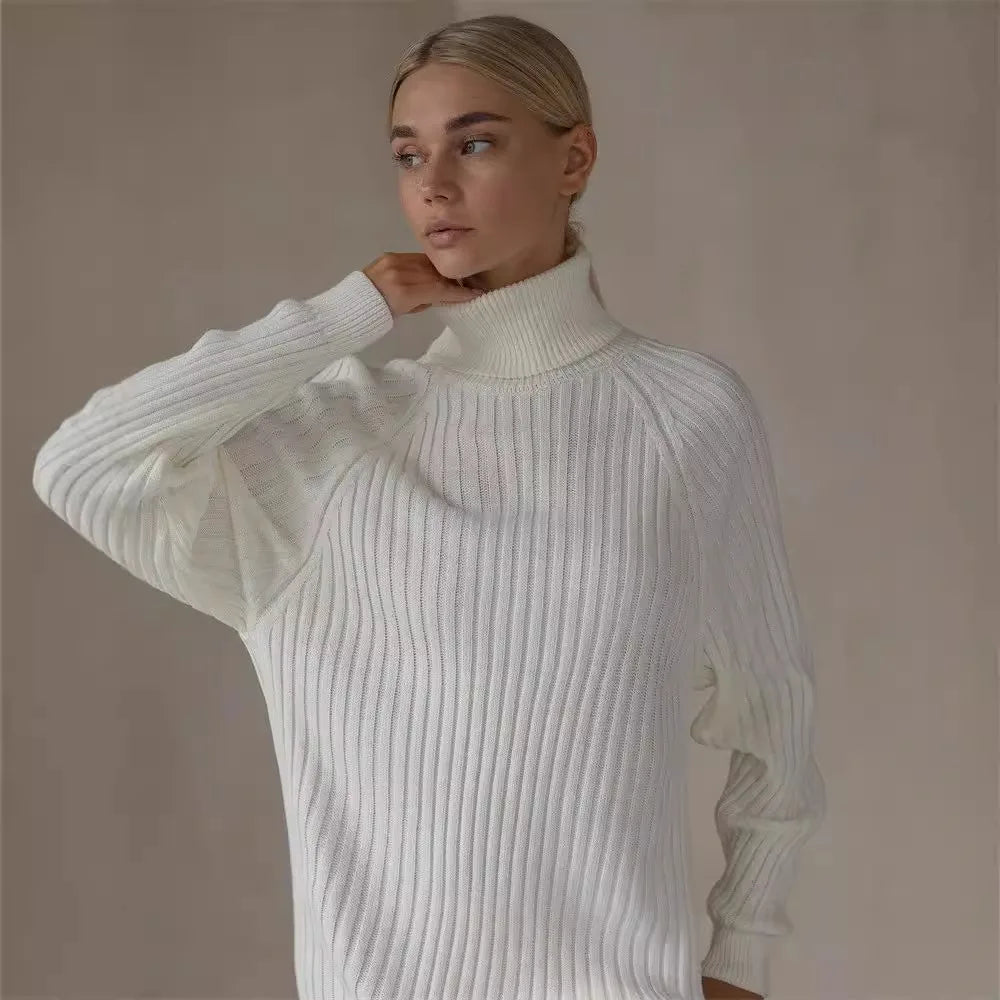Edith — Robe pull côtelée à col roulé — vue 2