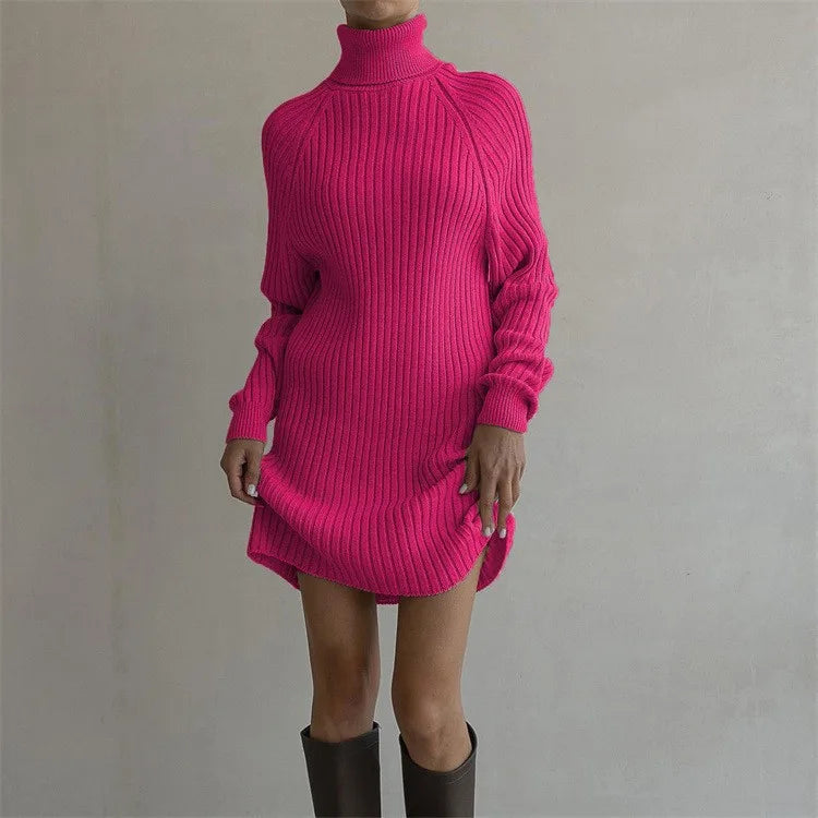 Edith — Robe pull côtelée à col roulé — vue 5