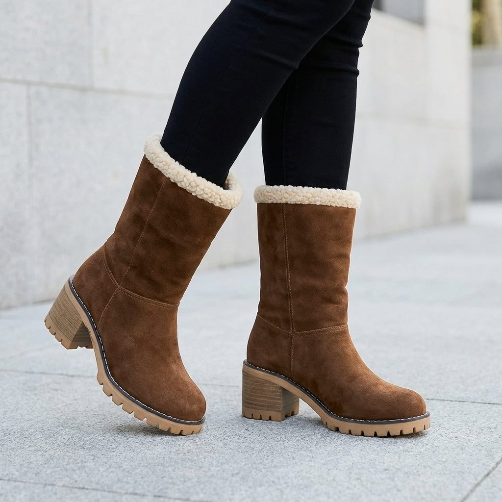 Bottines doublées en polaire à semelle crantée — Amielle Paris