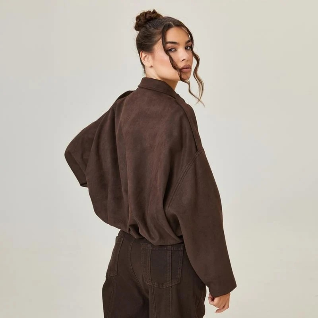 Diana — Bomber court ample à col — Amielle Paris