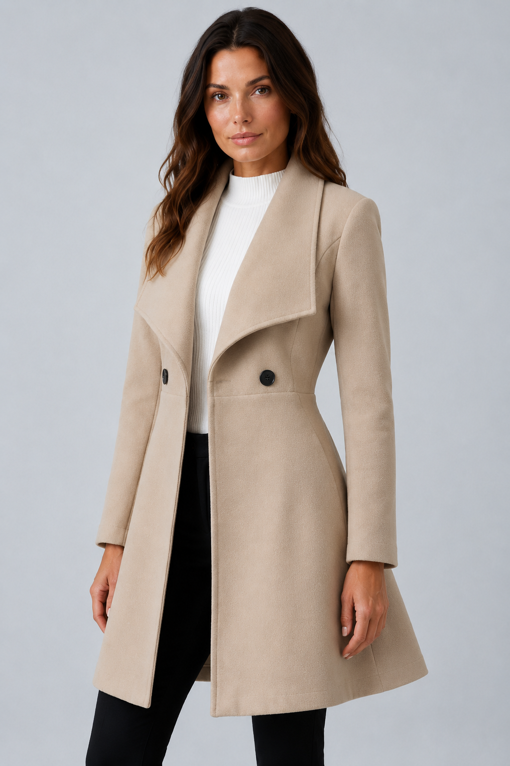 Manteau cintré à col châle — Gorginia — Amielle Paris