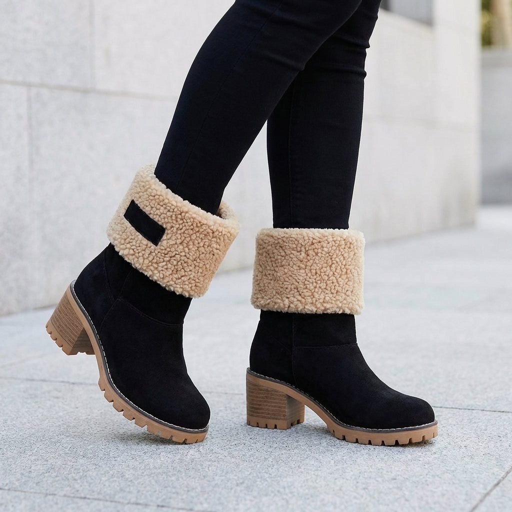 Bottines doublées en polaire à semelle crantée — Amielle Paris
