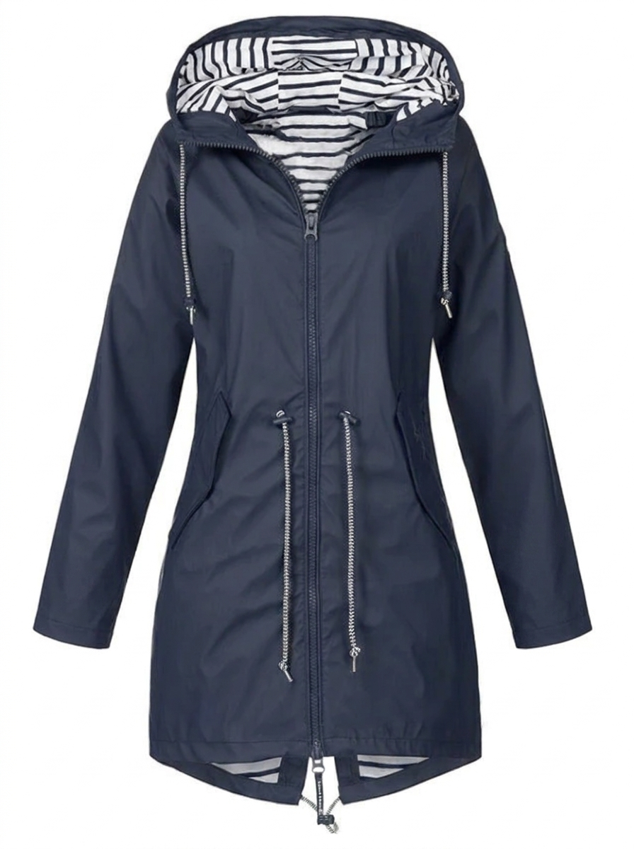Quinn — Parka longue à capuche et taille réglable — Amielle Paris