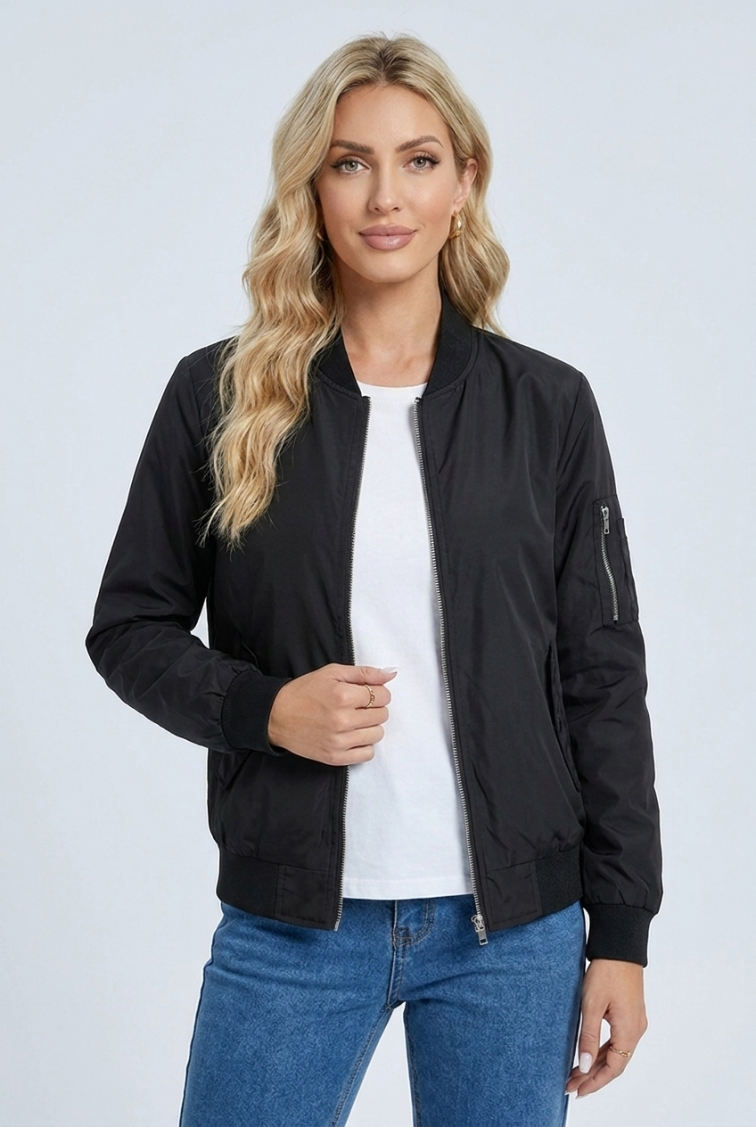 Zoé — Bomber court zippé — Amielle Paris