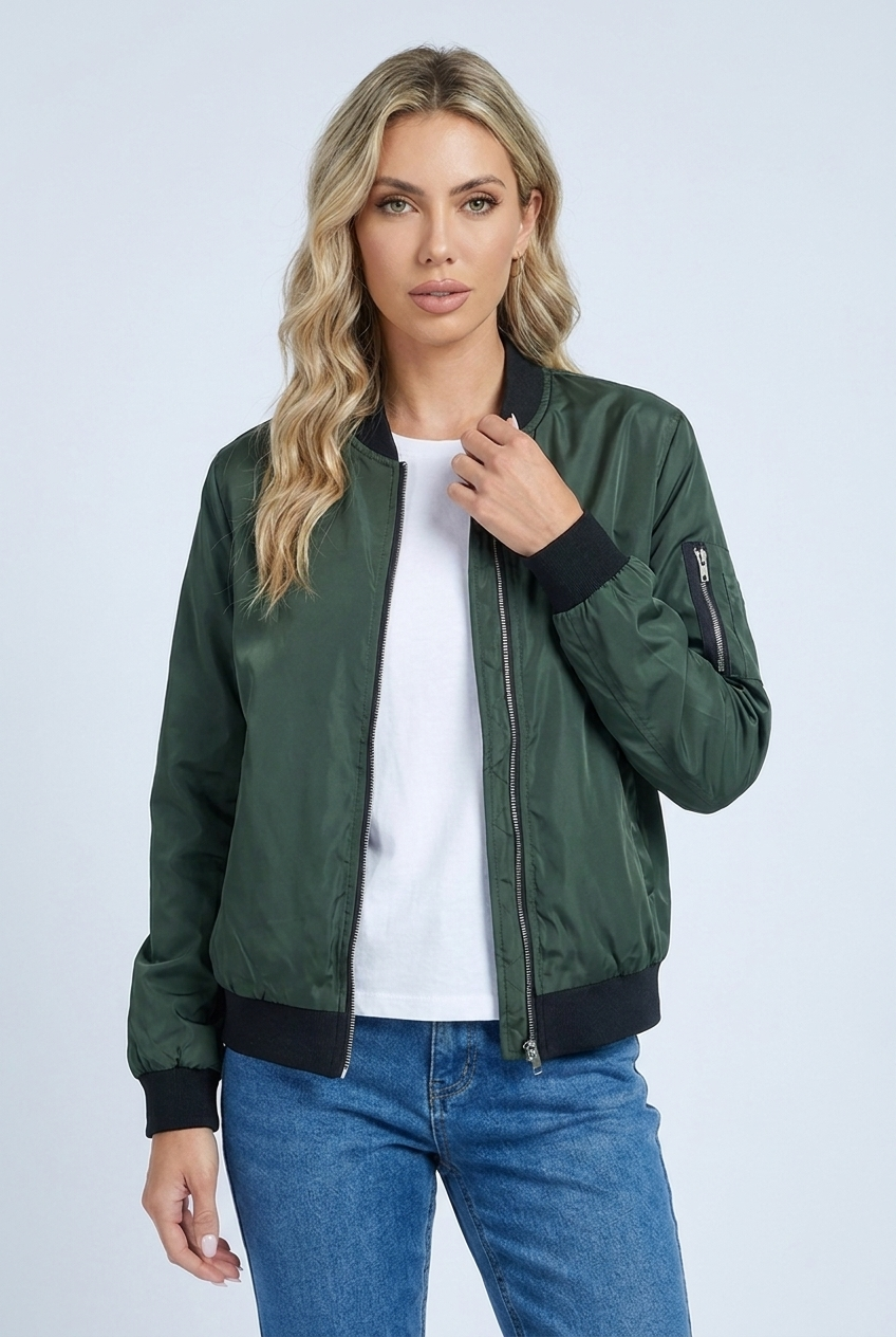 Zoé — Bomber court zippé — Amielle Paris