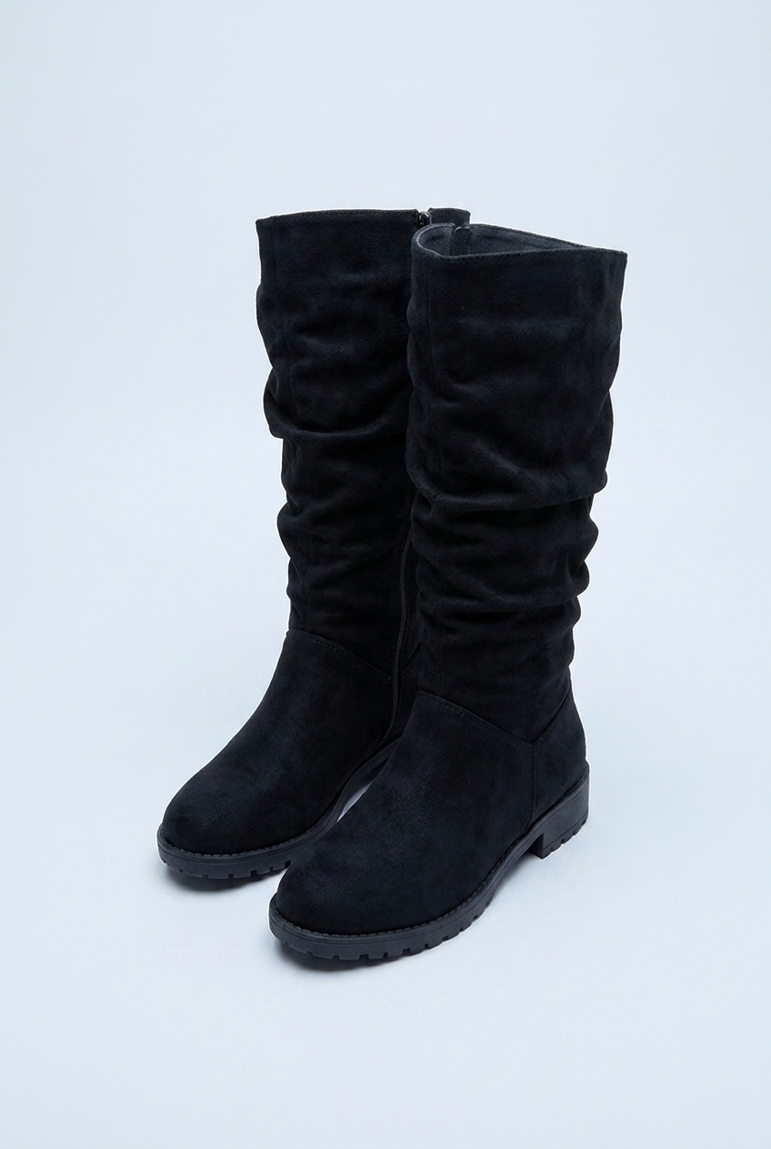 Bottes hautes souples à talon bas Léonie — Amielle Paris