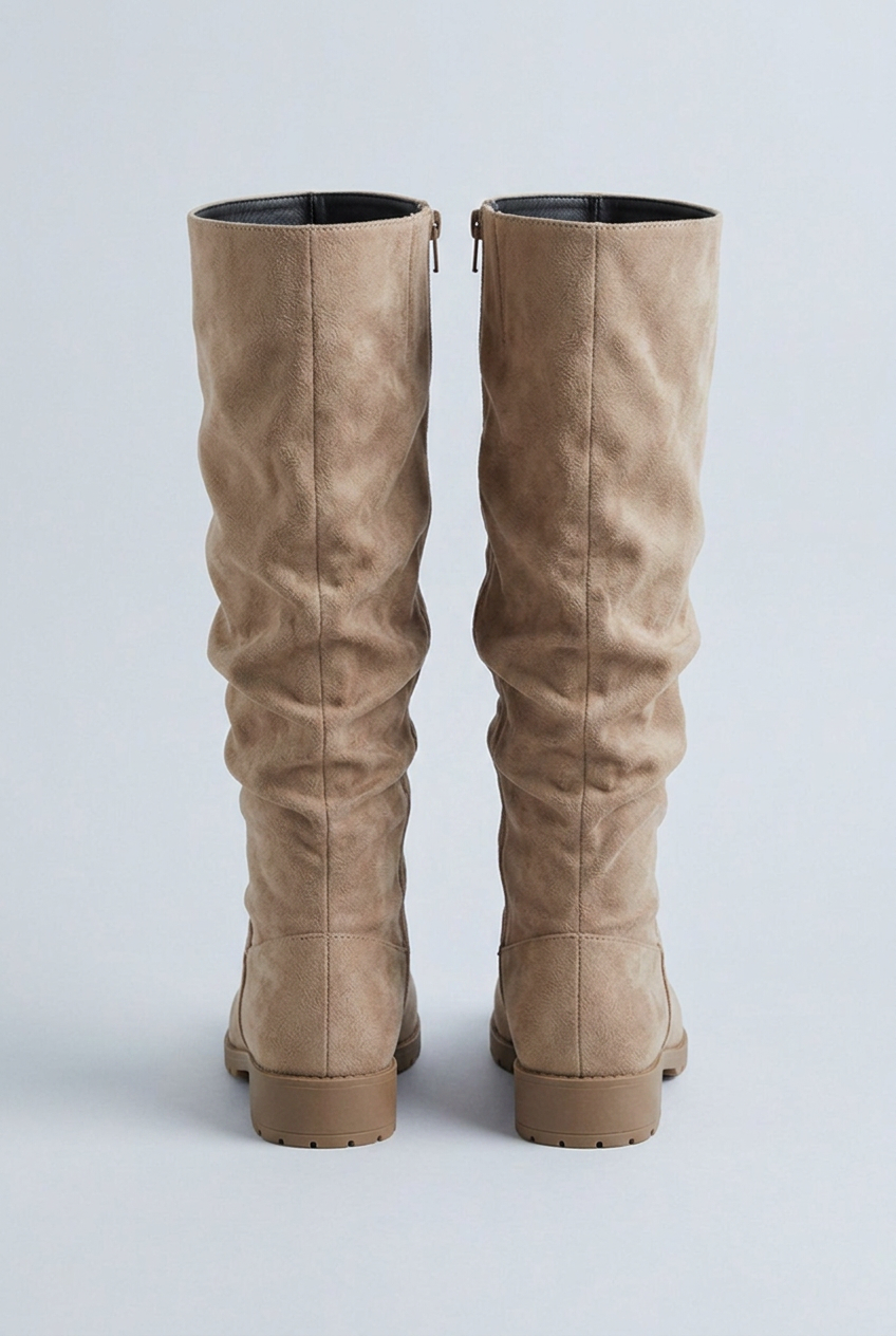 Bottes hautes souples à talon bas Léonie — Amielle Paris