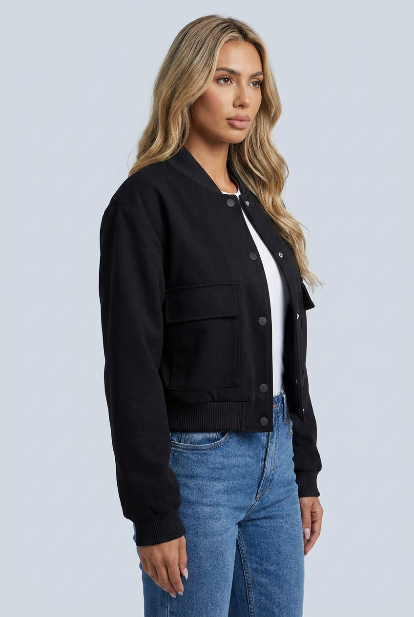 Remy — Bomber court à poches cargo — Amielle Paris
