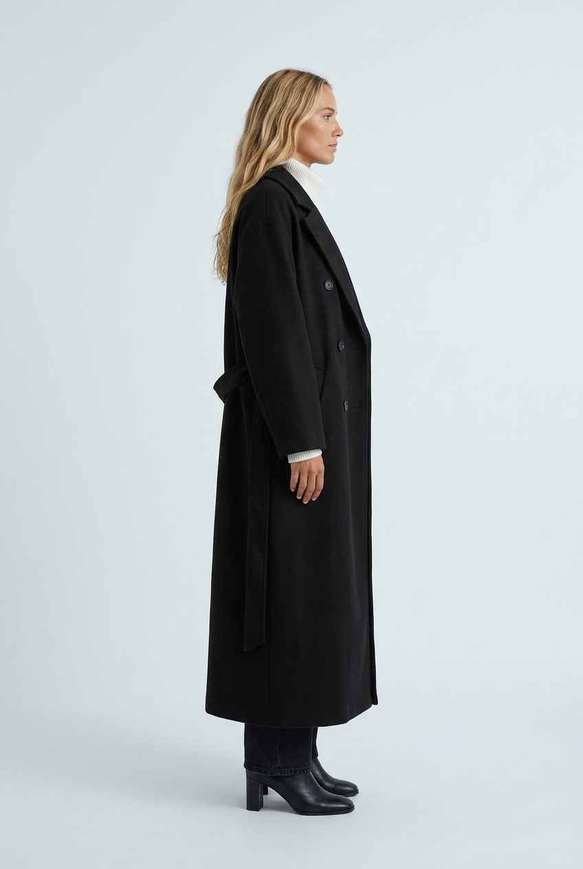 Manteau long ample ceinturé — Isabelle — Amielle Paris