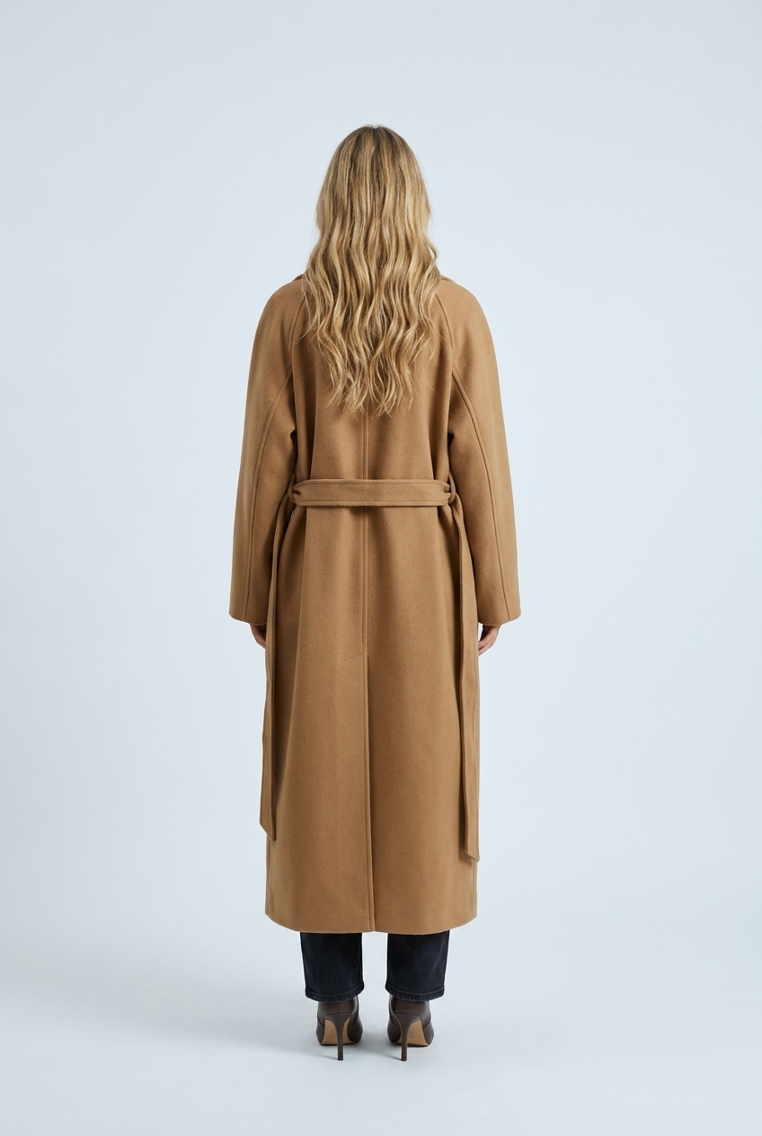 Manteau long ample ceinturé — Isabelle — Amielle Paris