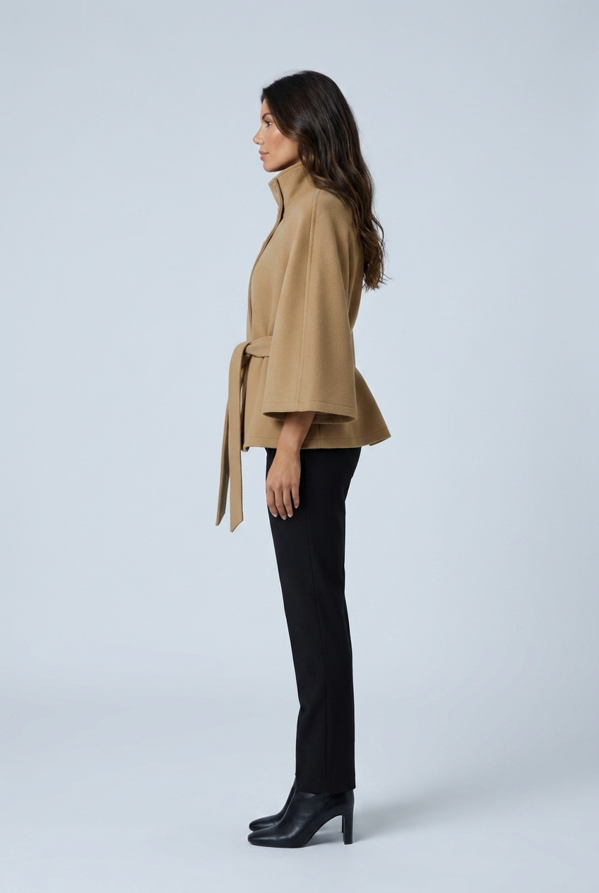 Manteau cape ceinturé — Ivana — Amielle Paris