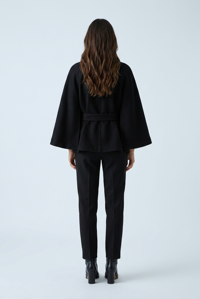 Manteau cape ceinturé — Ivana — Amielle Paris