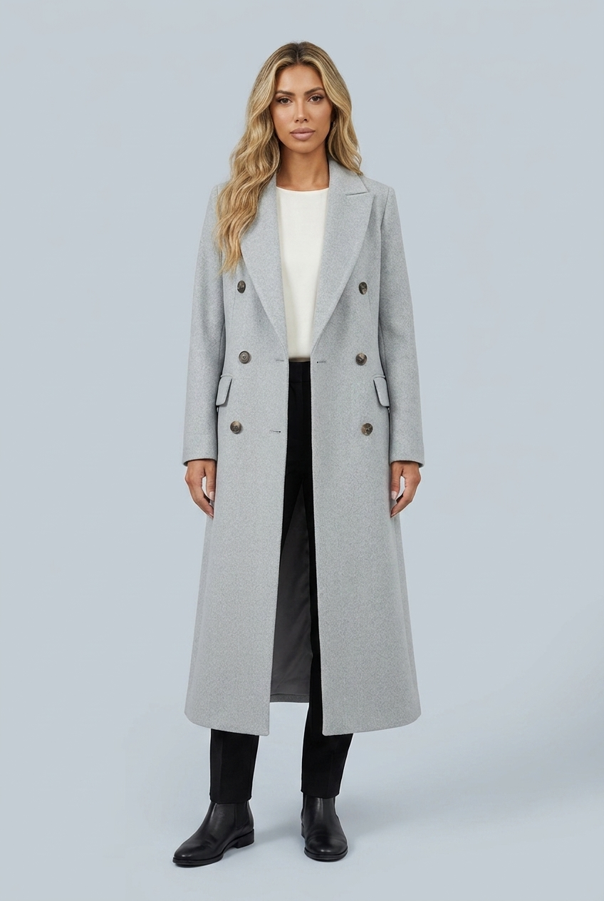 Manteau long croisé — Colette — Amielle Paris